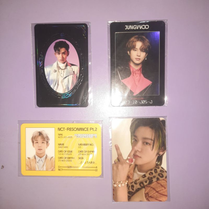 photocard nct 2020 lucas yb jungwoo ac shotaro id yuta departure