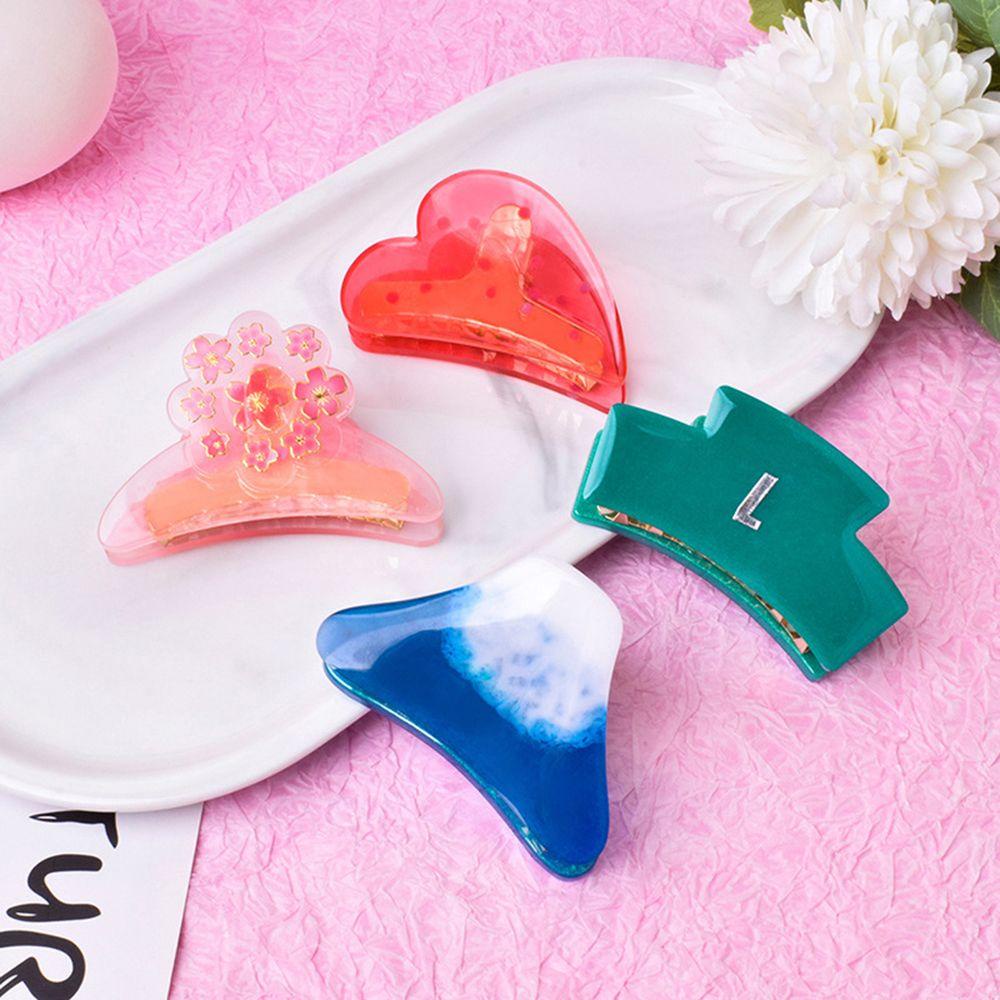 R-flower Cetakan Silikon DIY Grasping Clip UV Kristal Epoxy Perhiasan Rambut Klem