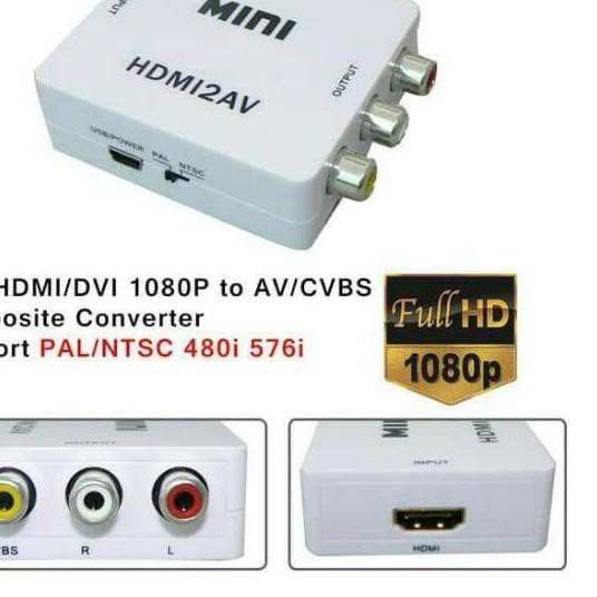 ➱ HDMI TO AV RCA HDMI TO RCA CONVERTER ADAPTER HDMI2AV / ALAT HDMI HP KE TV TABUNG ➯