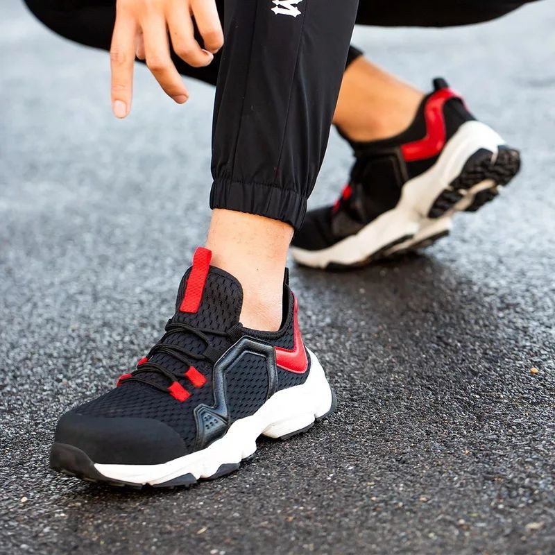 Sepatu safety hitam pendek import casual super ringan 300gr top king Limited