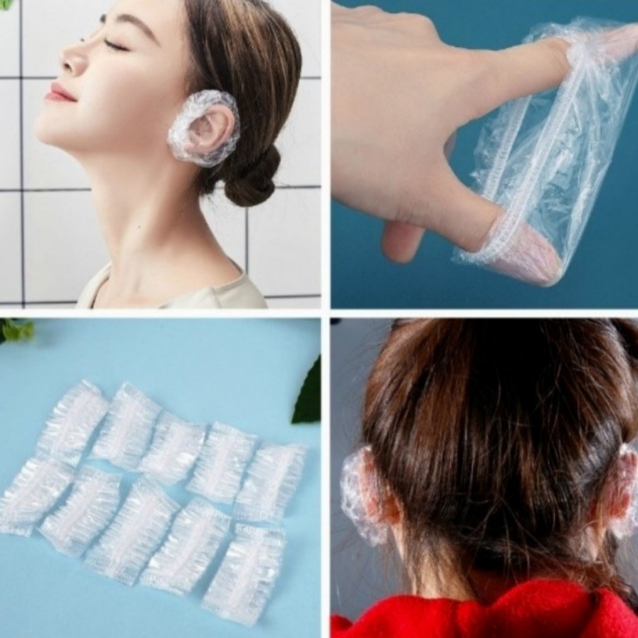 Penutup Telinga Plastik Kantong Pelindung Anti Air Earmuff Protector