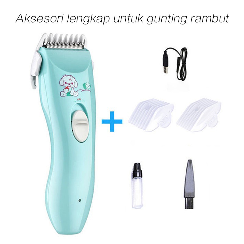 HIPPO LAND Kaikki Baby Hair Clipper Alat Cukur Rambut Bayi Anak Lengkap &amp; Mudah untuk Dicuci 140