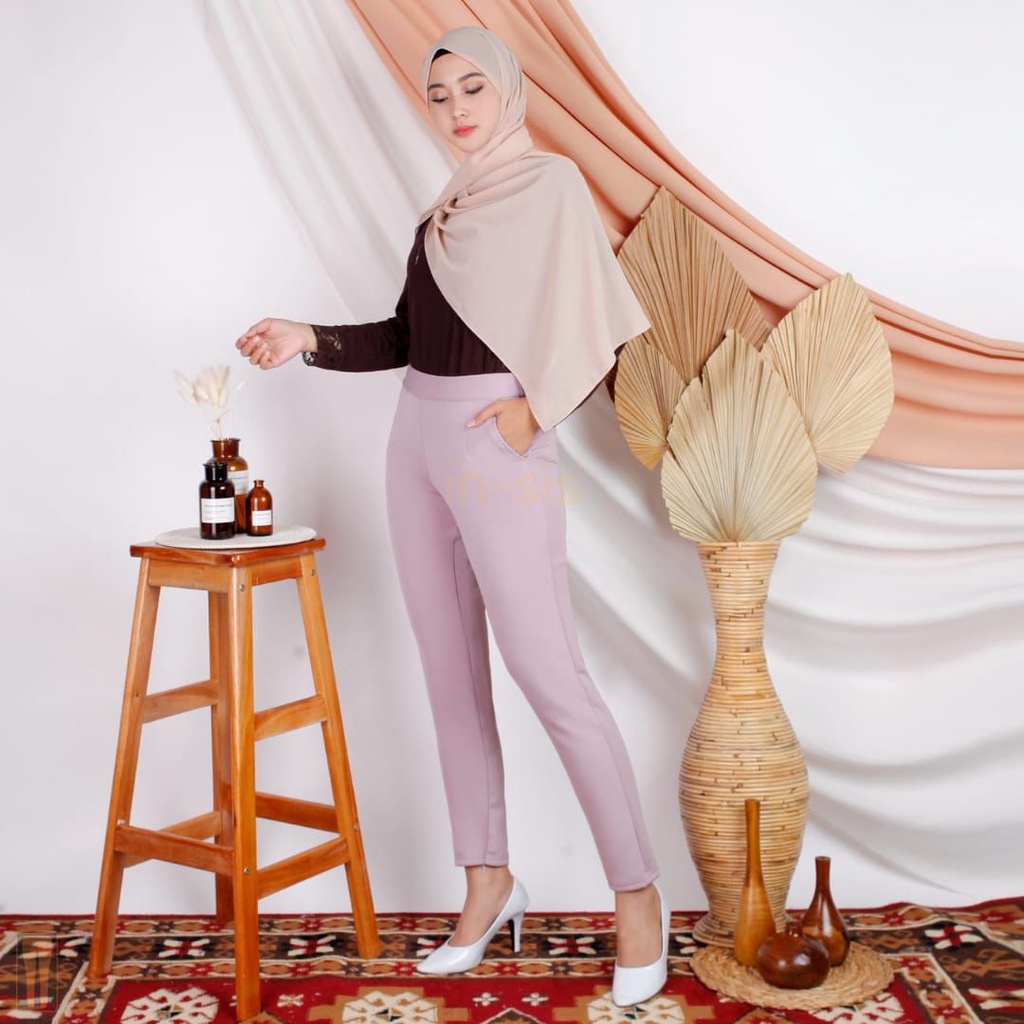 CELANA WANITA BAMBOO SCUBA PANTS MELAR