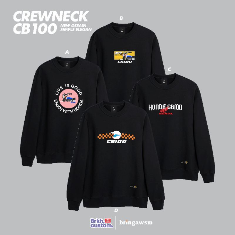 CREWNECK CB100 | HONDAGANK | KAOS CB | KAOS HEREX | JAKET HEREX | JAKET CB