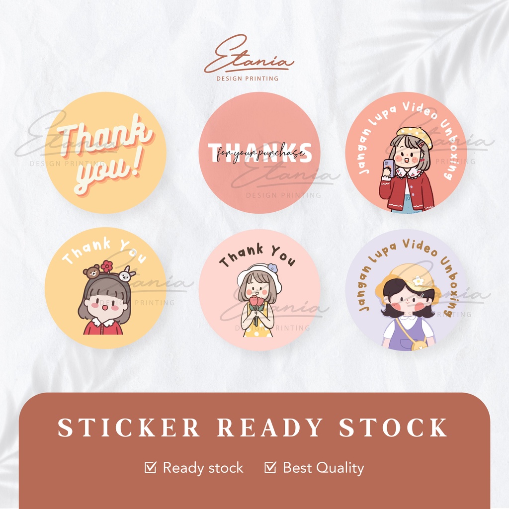 

Sticker thank you bulat ucapan terima kasih sticker thank you ready stock