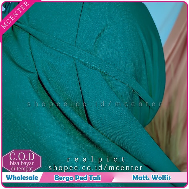 Hijab Bergo Maryam tali Pet Woolpeach - M