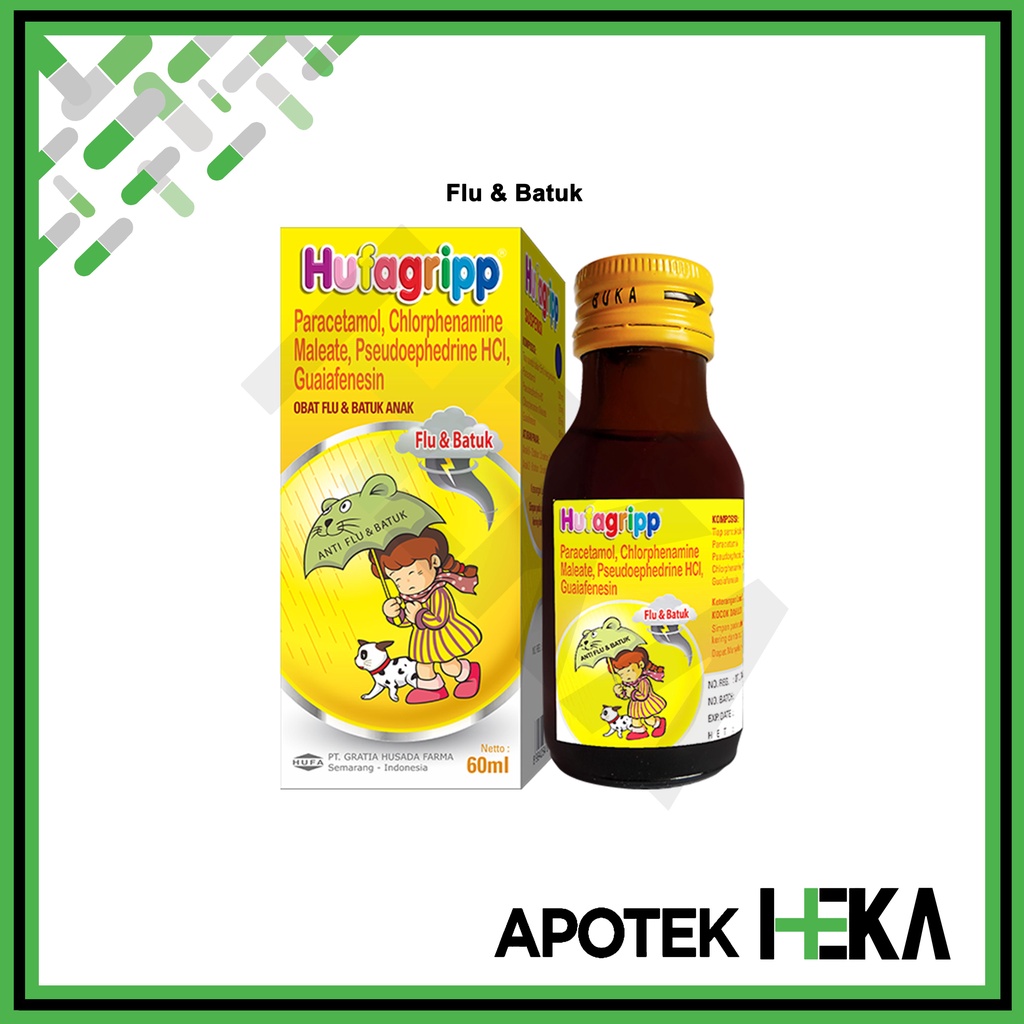Hufagripp Hijau Kuning Biru Merah 60 ml - Sirup Hufagrip Anak (SEMARANG)