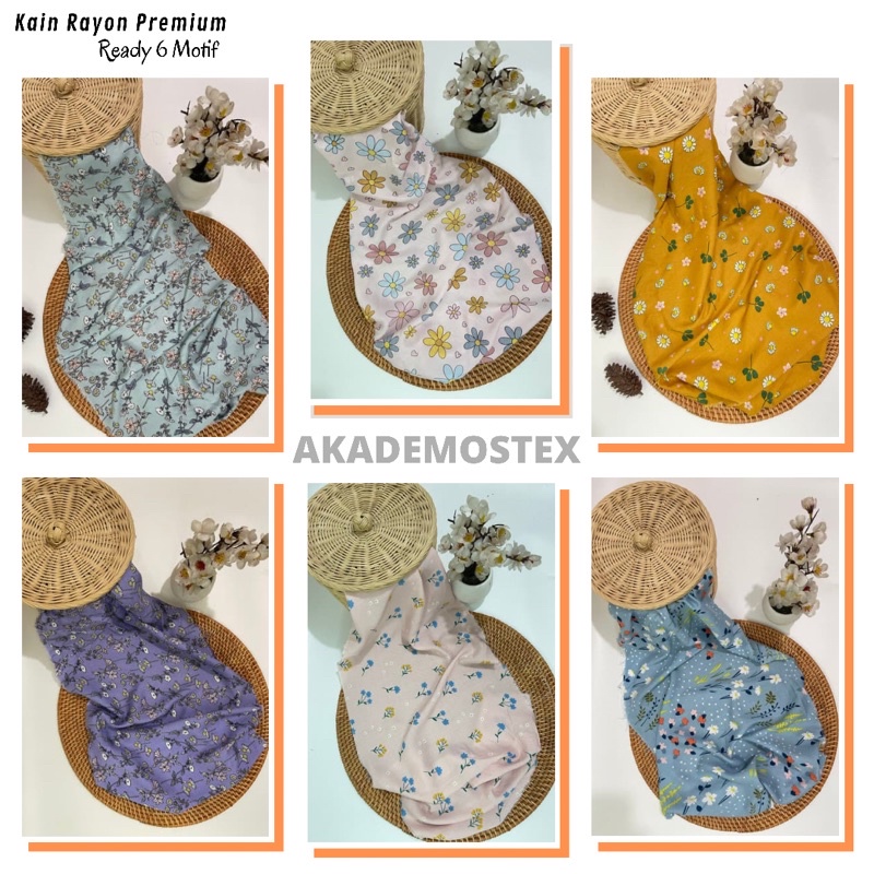 Kain Katun Rayon Viscose Premium/ Mix Motif / Cotton 100%