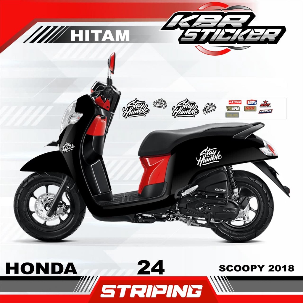 SCOOPY 2014-2016 stiker motor striping SCOOPY 2014-2016 motor honda motor sticker variasi Racing 24