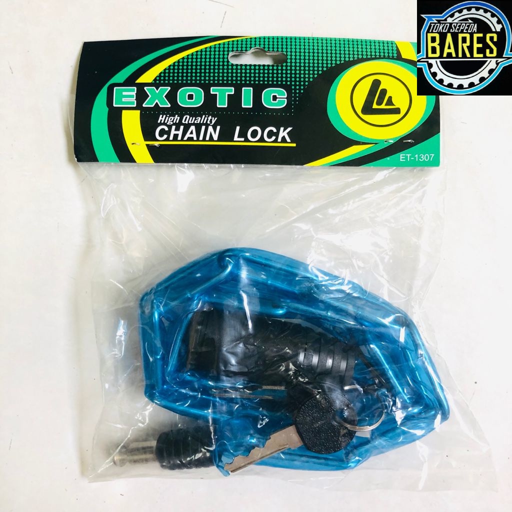 Kunci Gembok Sepeda Rantai Exotic ET-1307 / ET-F1122 Bicycle Lock