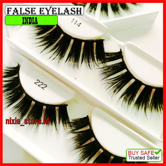 Bulu mata Fake Eyelash Palsu MINK INDIA Lembut DRAMATIS TEBAL HALUS Premium Bagus Murah Kualitas Export