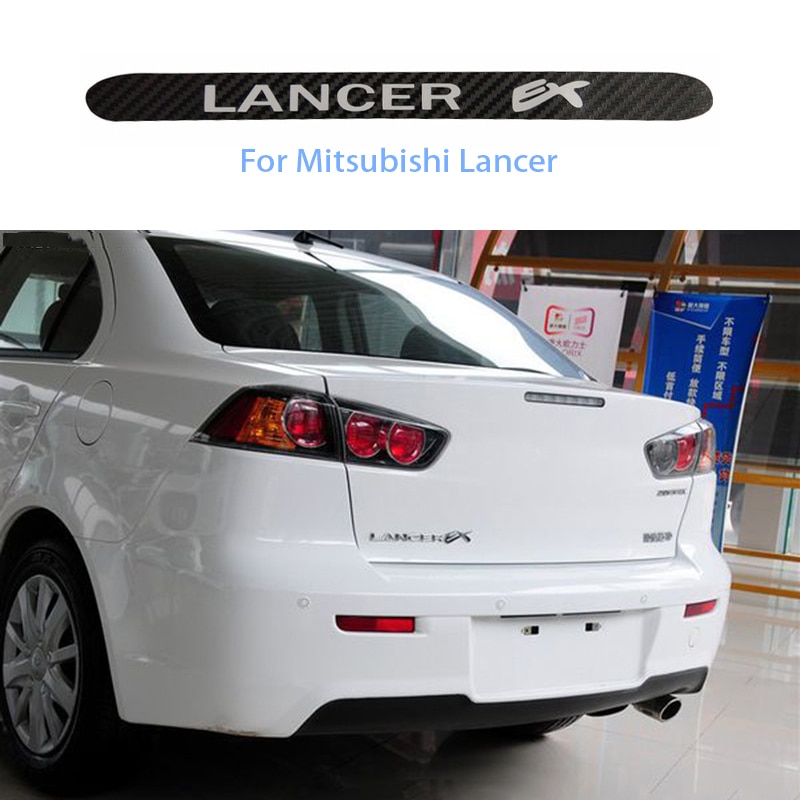 Stiker Lampu Rem Tinggi Bahan Serat Karbon Warna Hitam Untuk Mitsubishi Lancer Ex