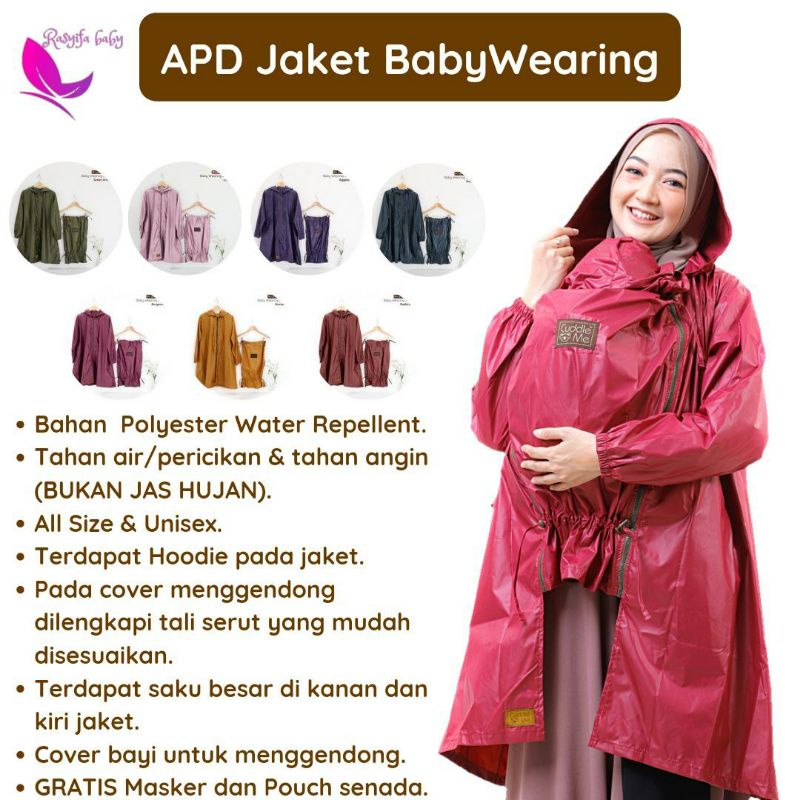 Protective Babywearing Jacket APD Cuddleme | Safety Jacket Gendong Corona Ibu Bayi