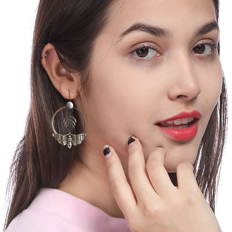Fancyqube Anting Rumbai Menjuntai Desain Mata Horus Gaya Vintage Punk Untuk Wanita 2021