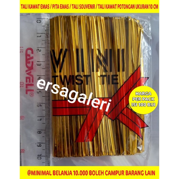 Tali kawat emas ukuran 10 cm Pita emas pita kawat emas tali emas tali souvenir