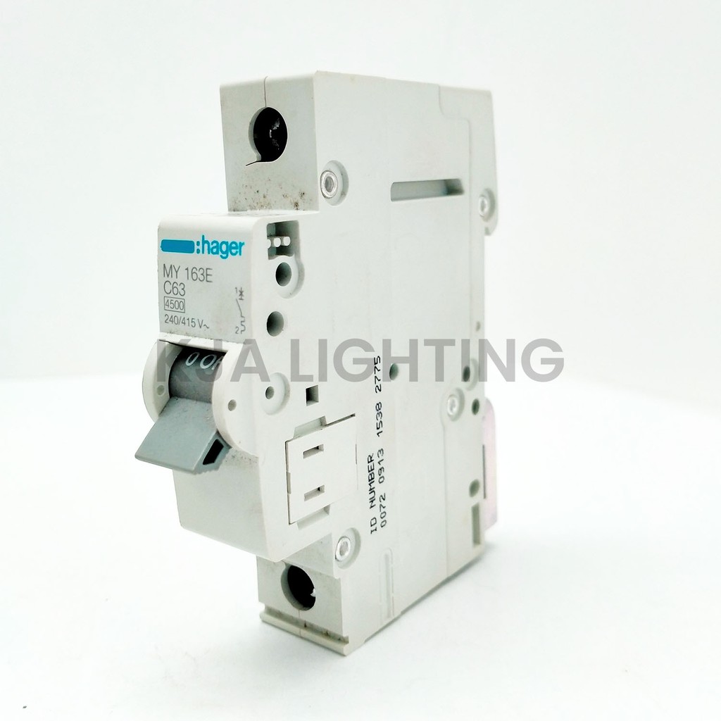 MCB HAGER 63A 63 AMPERE 1 PHASE 1PHASE 1POLE 1 POLE