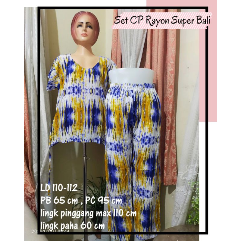 Set celana panjang Rayon Super