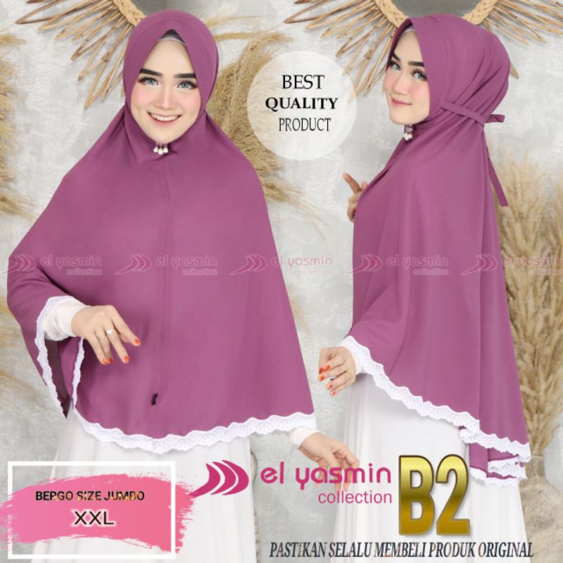 kerudung maryam jumbo polos Renda