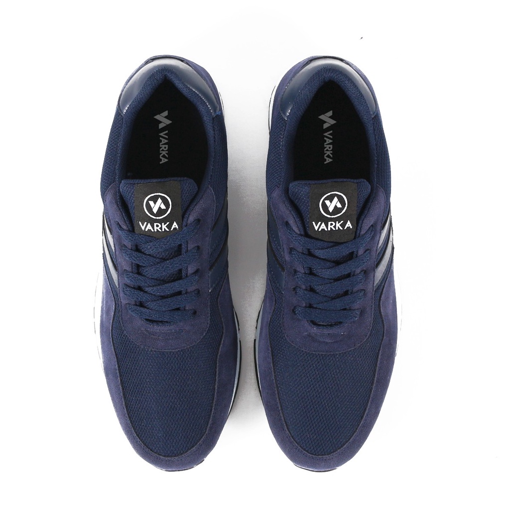 Sepatu Sneakers Pria Terbaru V 4144 Brand Varka Sepatu Kets Olahraga Lari Jogging Kuliah Sekolah Trendi Berkualitas Warna Navy