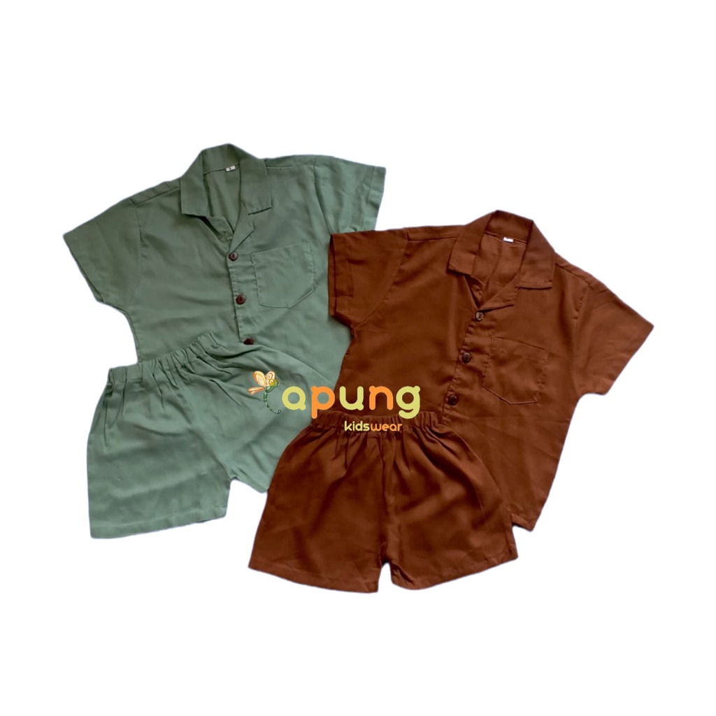 (Capung Kidswear) One Set Rayon Anak Setelan Rayon Anak RATATAR 2-4 Tahun