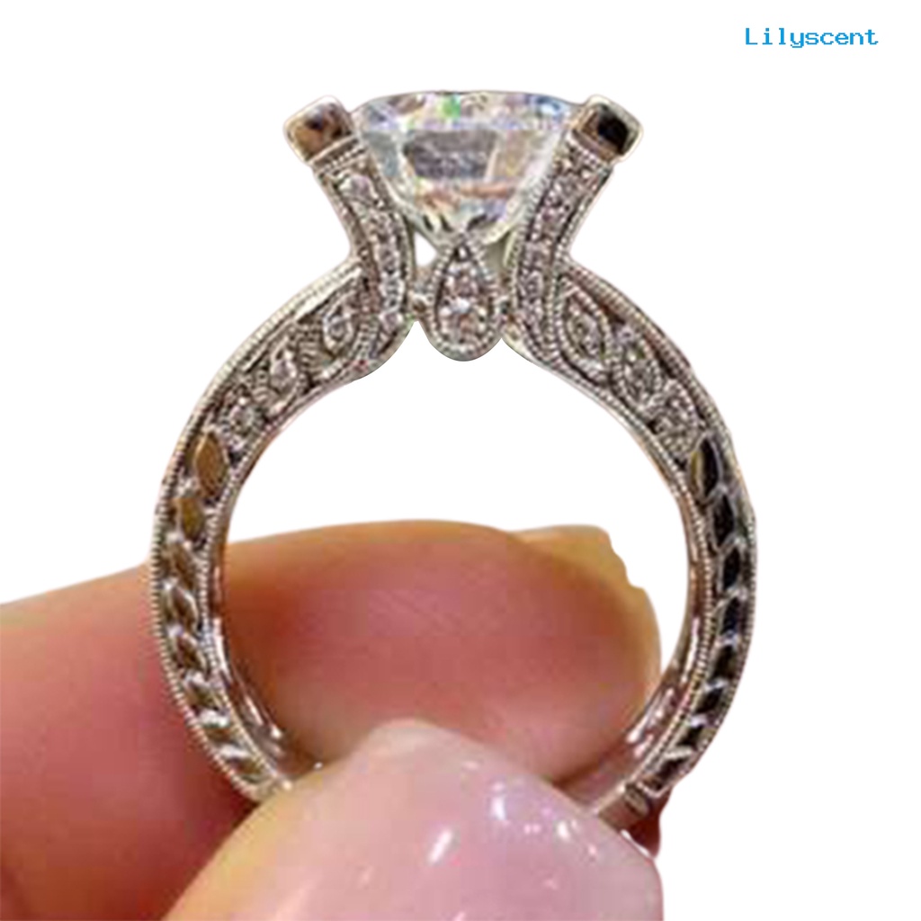 Ls Cincin Kawin / Tunangan Cubic Zirconia Berlian Imitasi Untuk Wanita