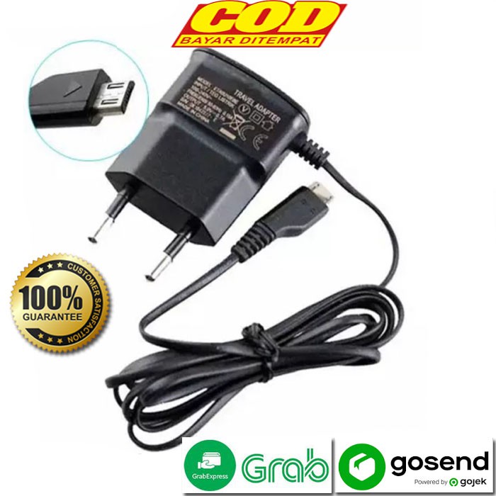 Travel Charger Micro USB untuk HP SAMSUNG B310 GURU MUSIC 2 CARAMEL GT-E1272 E1272 FLIP B311 PITON L