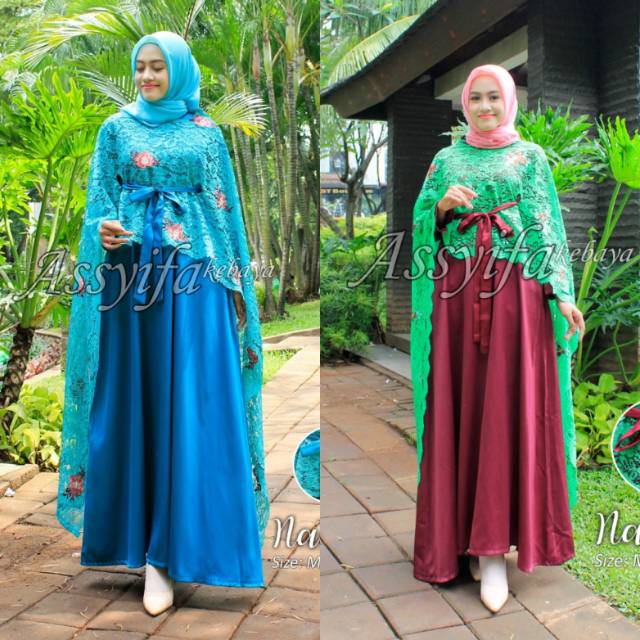 Set kebaya brokat gamis long cape 2
