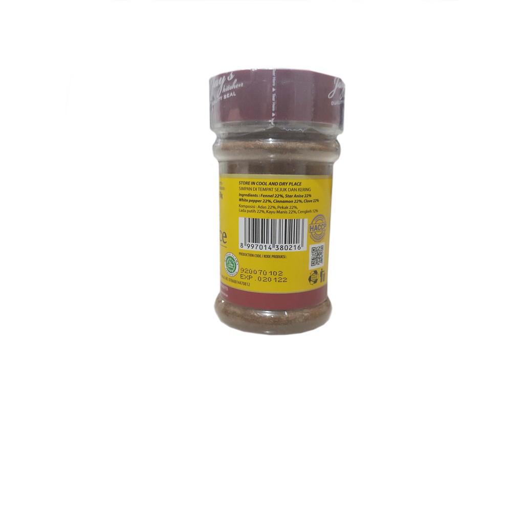 JAYS CHINESE FIVE SPICE 50 GR - JAYS BUMBU NGOHIONG HALAL