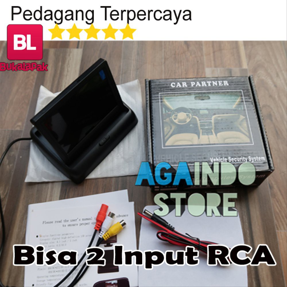 Promo Monitor LCD TFT 4.3 Inch Lipat Car TV Mobil For Kamera Mundur Camera Parkir Murah Berkualitas