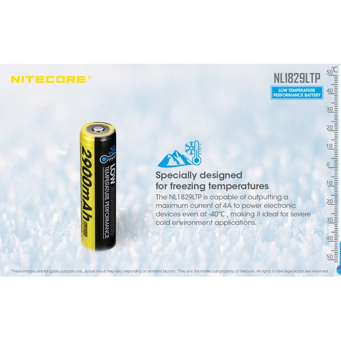 Baterai Original Nitecore 18650 Li-ion Low Temperature 2900mAh 3.6V