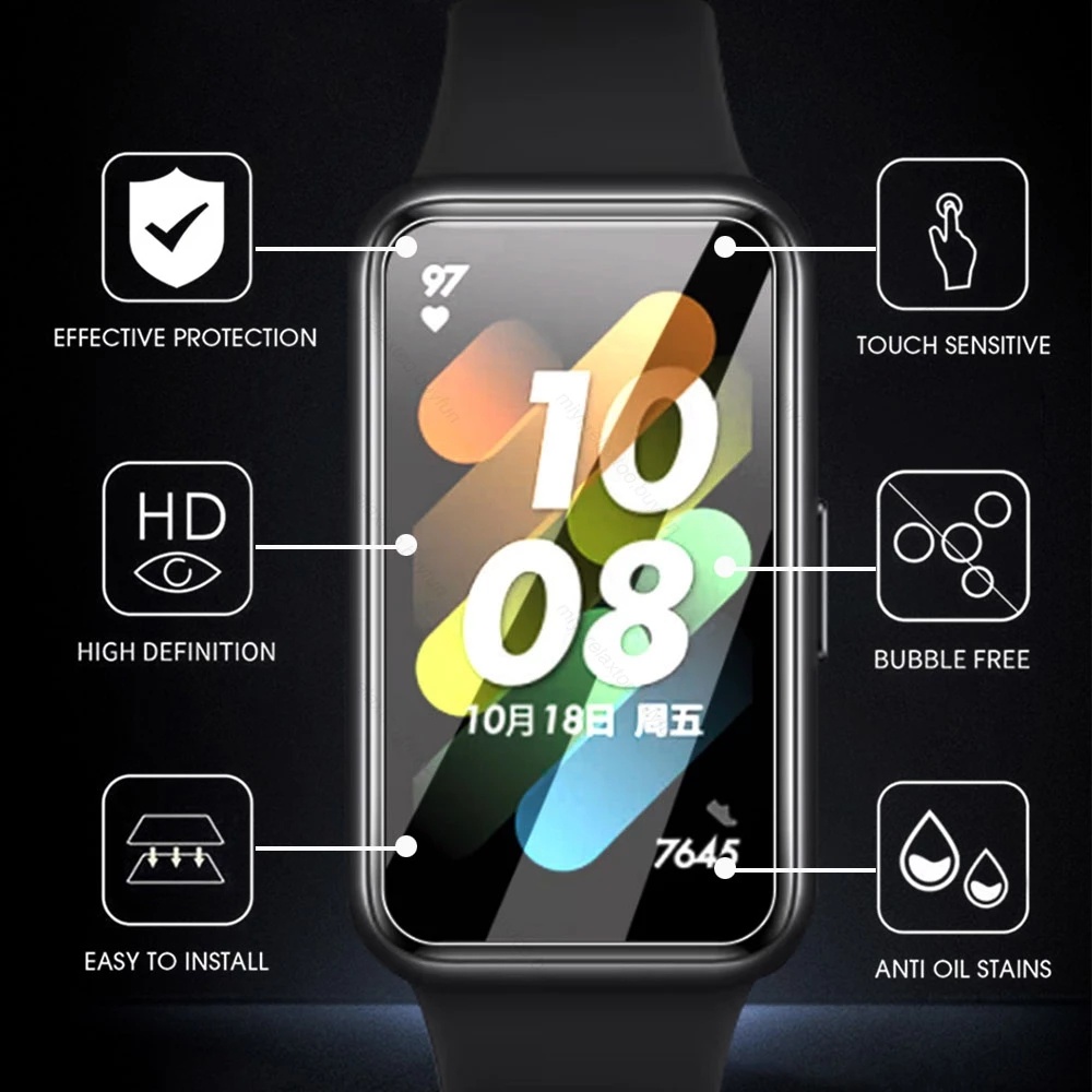 Pelindung Layar Hydrogel 9D Curved Untuk Huawei Band 7