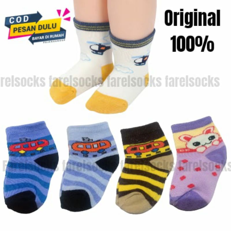 ( 12 PASANG ) KAOS KAKI BAYI LUCU