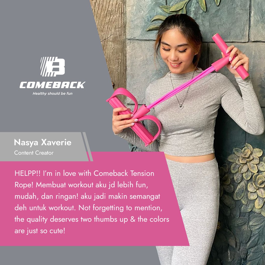 Comeback Tension Rope, tummy trimmer, yoga, alat fitness, fitness, alat olahraga, olahraga, gym