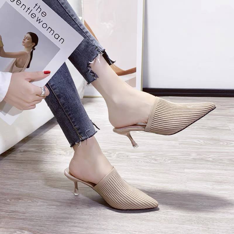 0067 High Heels Import Sandals Hak Rajut Sendal Pesta Wanita