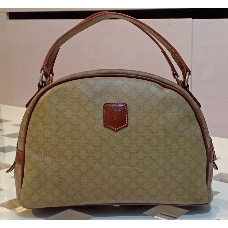 CELINE MACADAM VINTAGE HALF MOON BAG (KUALITAS PREMIUM) P29 L10 T20