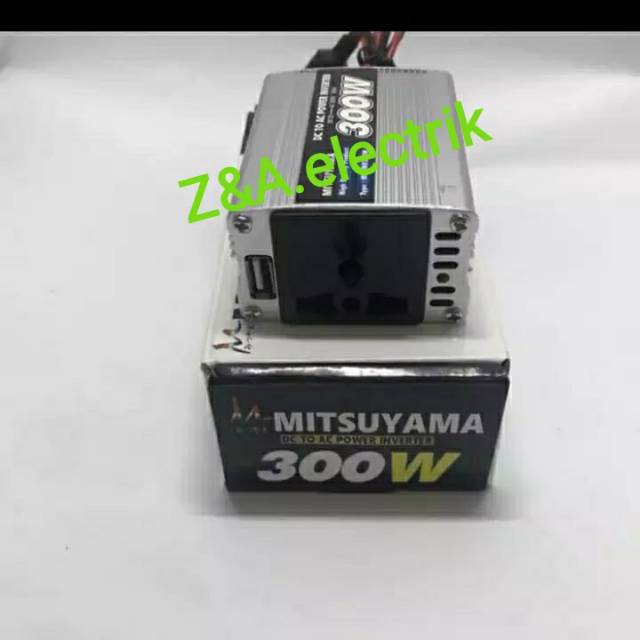 Power Inverter DC to AC 300 Watt MS-INV300W Merek MITSUYAMA