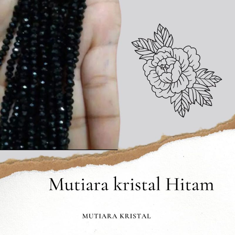 MOTE KRISTAL CEKO HITAM UNTUK AKSESORIS