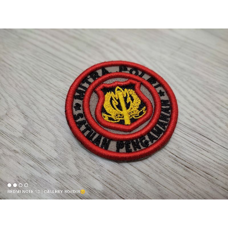 logo bordir mitra polri timbul