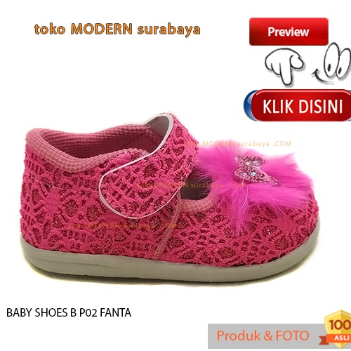 Sepatu anak perempuan sepatu casual sneakers BABY SHOES B P02 FANTA