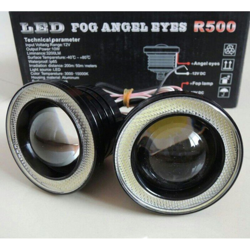 LED Foglamp Angel Eyes 89mm Universal