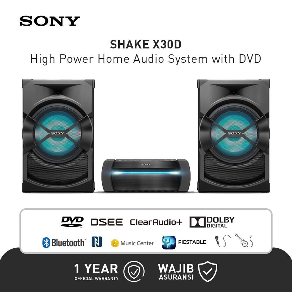Sony High Power Home Speaker With DVD SHAKE X30D
