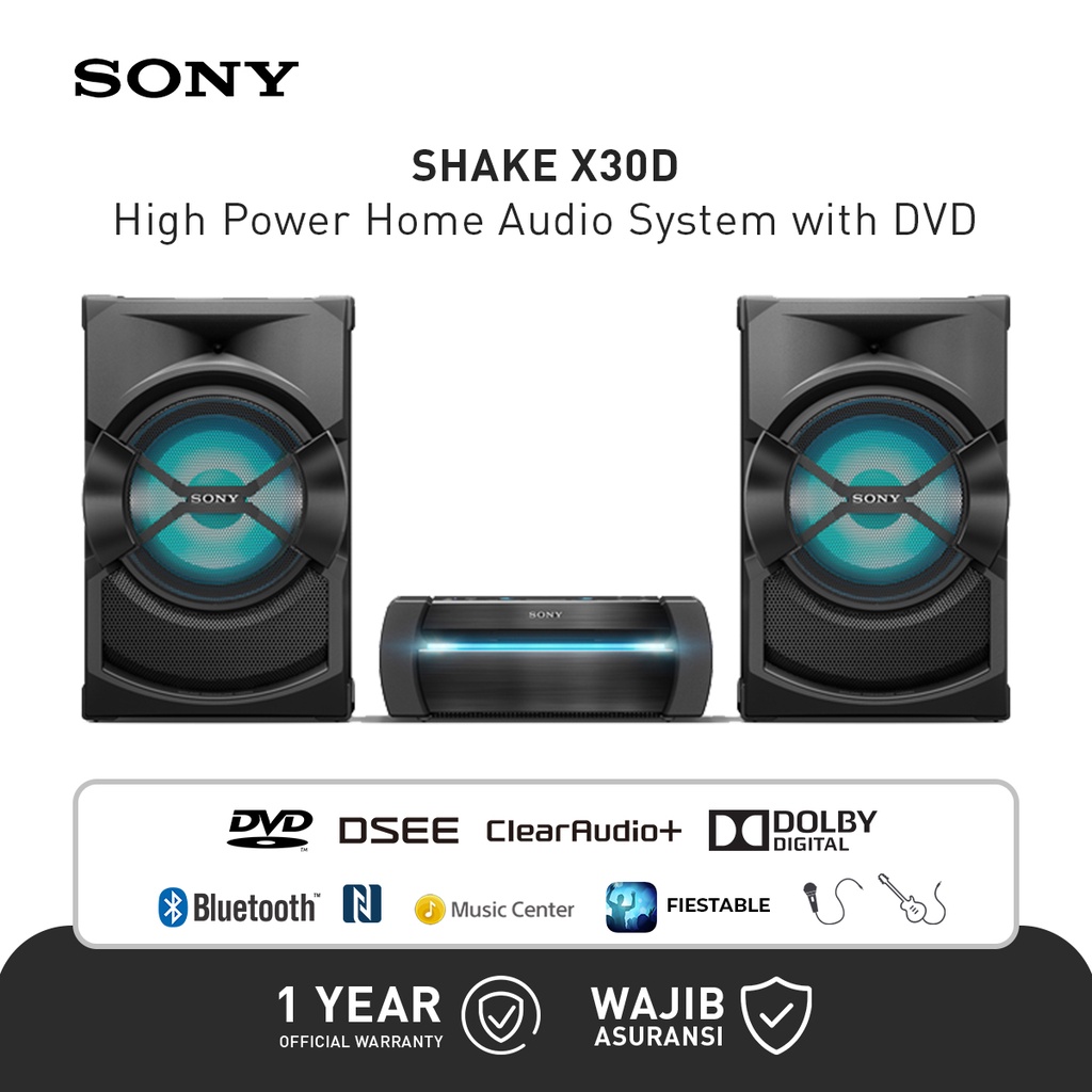 Sony High Power Home Speaker With DVD SHAKE X30D