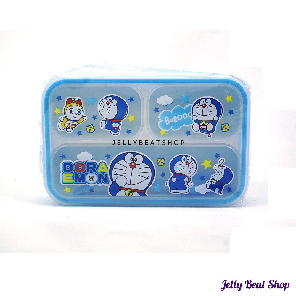 Lunch BoxMINI 3 grids ANTI TUMPAH karakter
