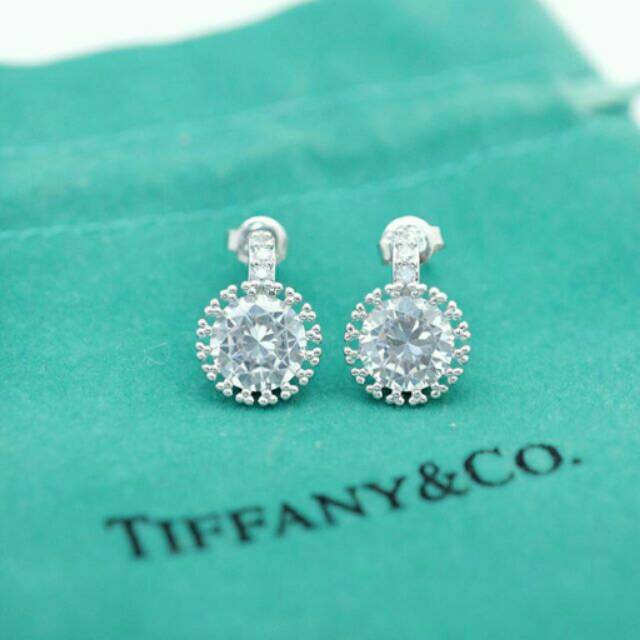 Anting Silver Fashion 346 FREE POUCH Tiffany and Co
