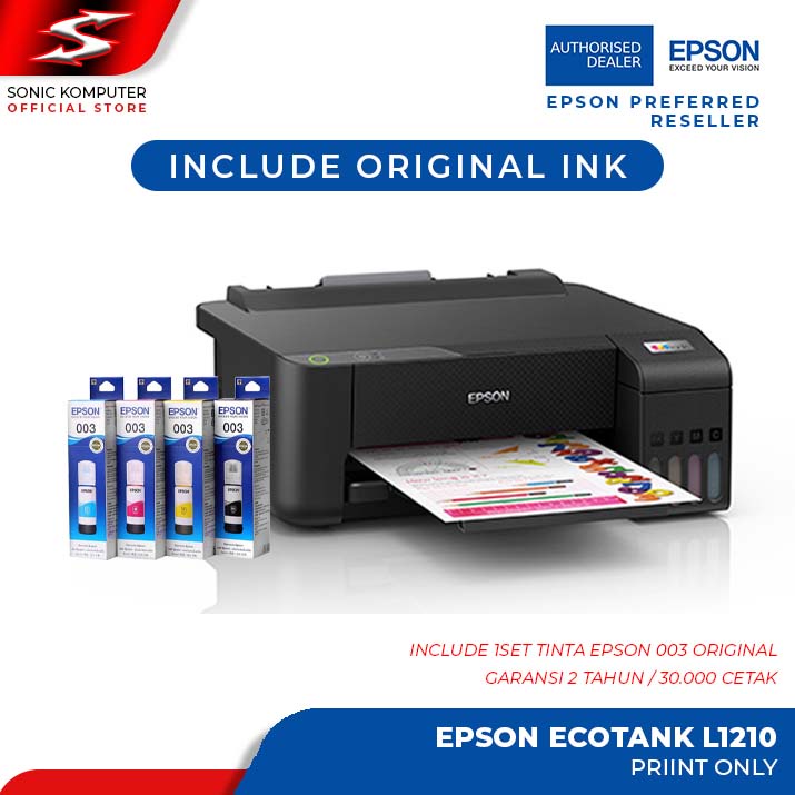 Printer Epson ECOTANK L1210 Print Only Ink Tank L 1210 Pengganti L1110