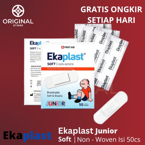 EKAPLAST JUNIOR PLESTER LUKA NON WOVEN JUNIOR ISI 50 PCS - ONEMED