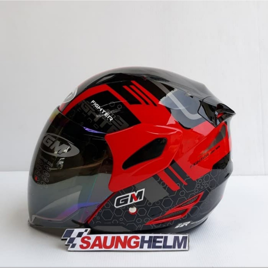 Helm gm fighter 911 red silver