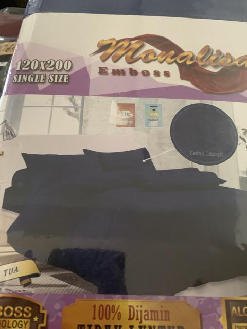 Monalisa Sprei Polos Jacquard 120x200 Warna Biru Tua