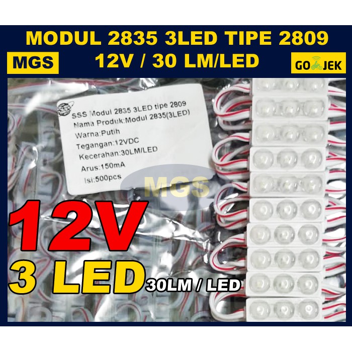 100Pcs Modul 3 LED 2835 Type 2809