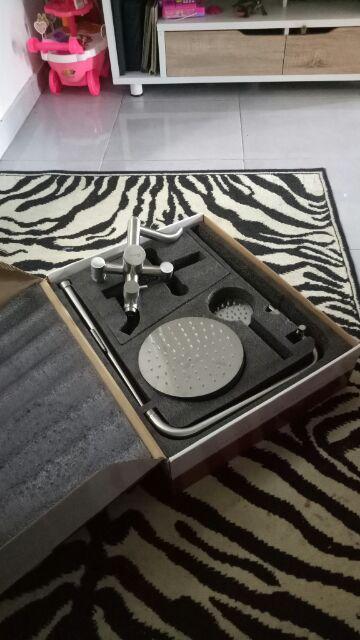 Shower Tiang Set Coulomn Kran Panas Dingin Stainless 304 Anti Karat